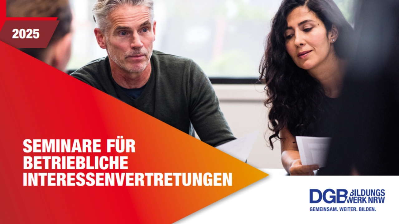 Deckblatt Seminar Broschüre DGB Bildungswerk NRW